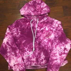 Ivory Ella cropped hoodie